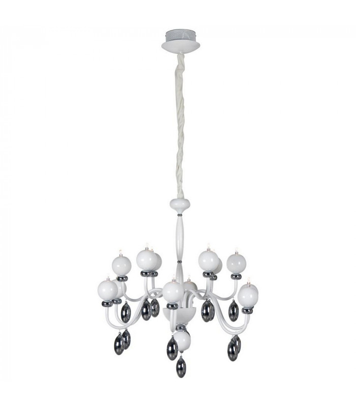 Hip Hop Multi Arm Chandeliers White Acrylic