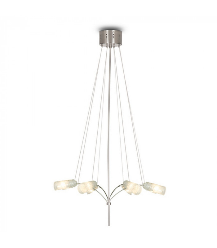 Chiara Multi Arm Pendant Ceiling Light Satin Nickel