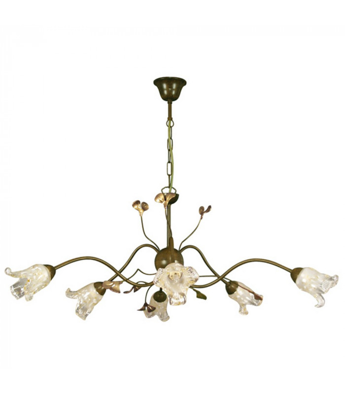Luchter Multi Arm Pendant Ceiling Light Rust