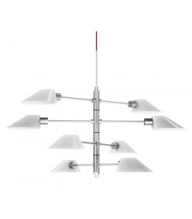 Soeur Multi Arm Pendant Ceiling Light Shiny White