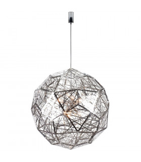 Polyhedron Spherical Pendant Ceiling Light Chrome