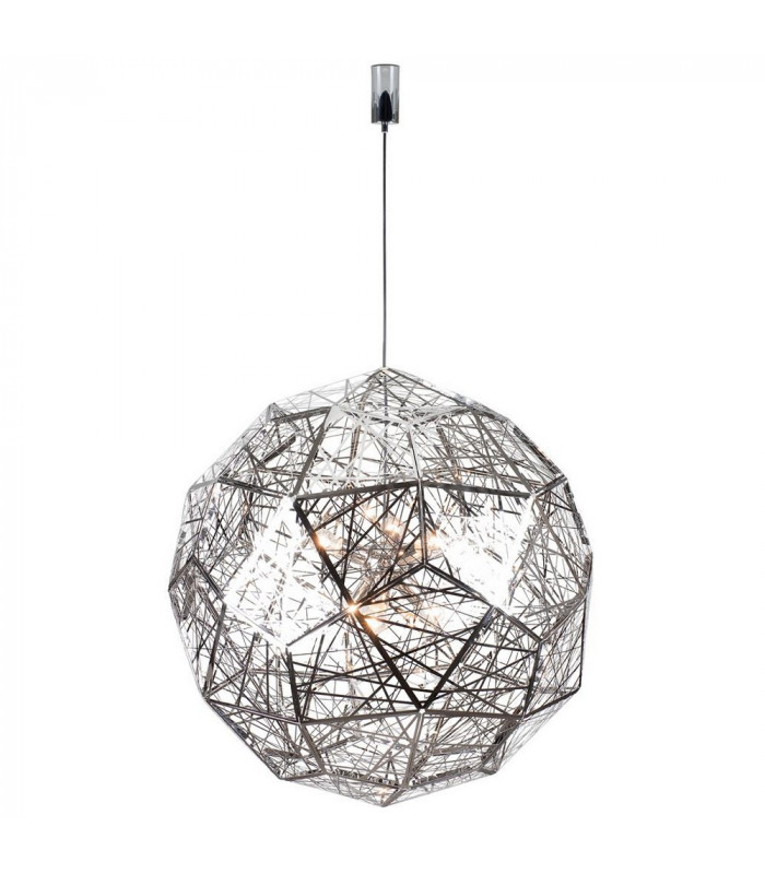 Polyhedron Spherical Pendant Ceiling Light Chrome