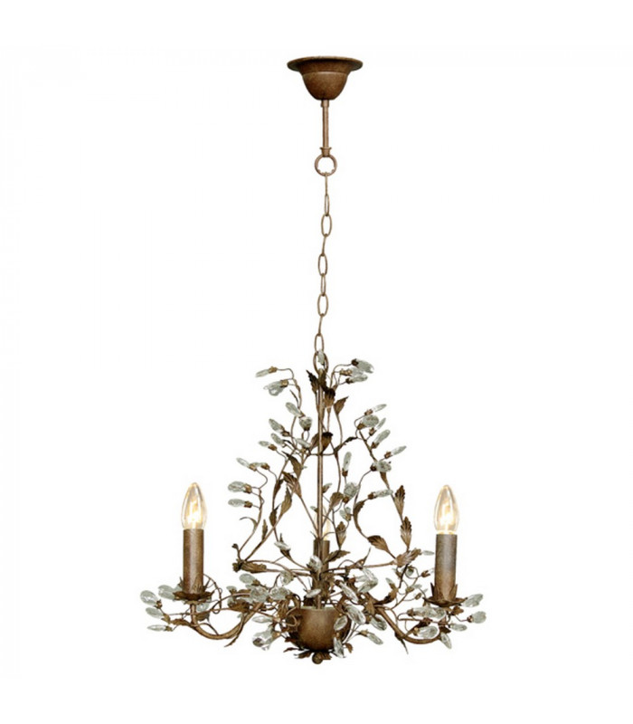 Michelan 3 Light Multi Arm Chandeliers Rust