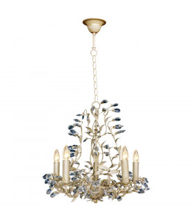 Michelan 5 Light Multi Arm Chandeliers Beige Gold