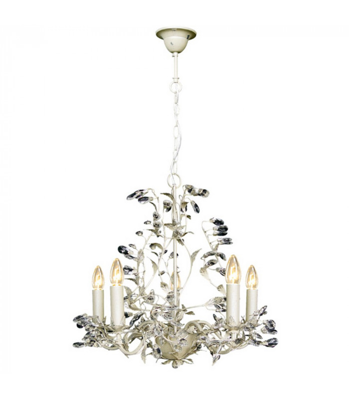Michelan 5 Light Multi Arm Chandeliers Cream