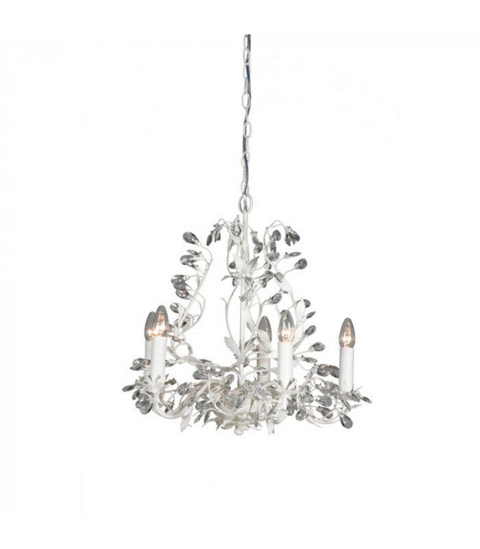 Michelan 5 Light Multi Arm Chandeliers White Frosted