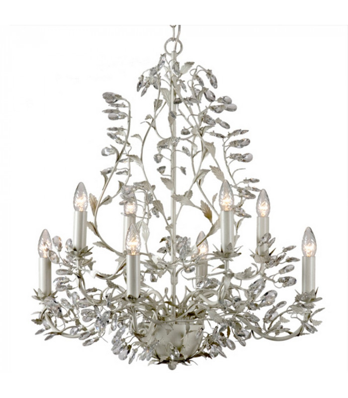 Michelan 8 Light Multi Arm Chandeliers Beige Gray