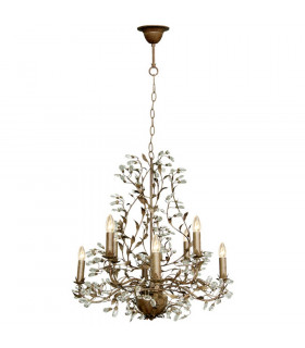 Michelan 8 Light Multi Arm Chandeliers Rust