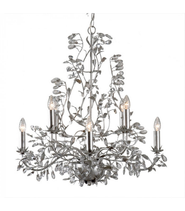 Michelan 8 Light Multi Arm Chandeliers Brushed Silver