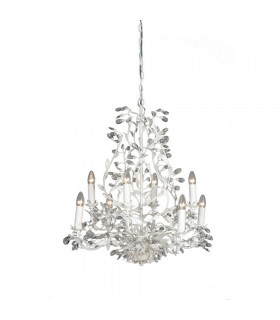 Michelan 8 Light Multi Arm Chandeliers White Frosted