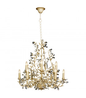 Michelan 12 Light Multi Arm Chandeliers Beige Gold