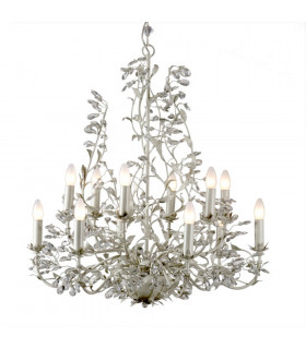Michelan 12 Light Multi Arm Chandeliers Beige Gray