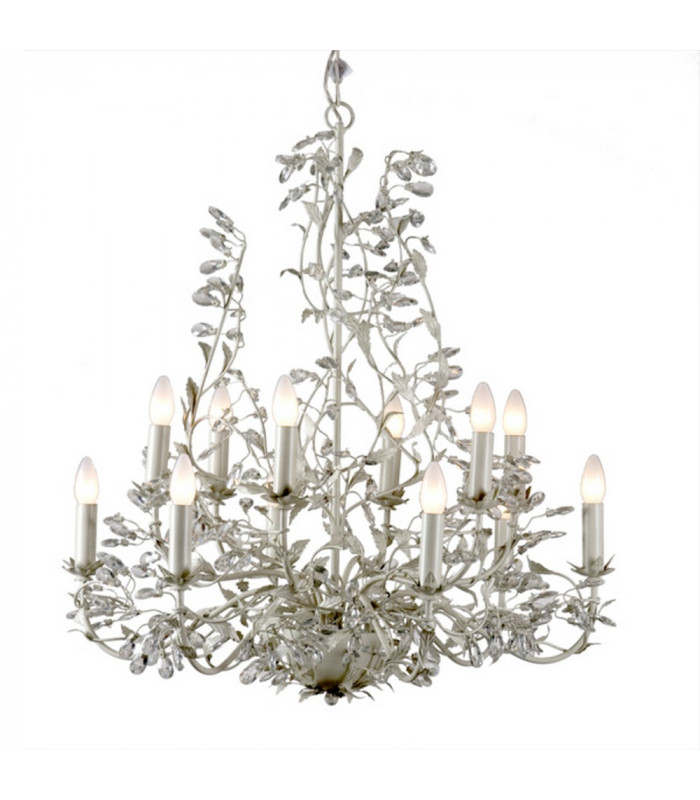 Michelan 12 Light Multi Arm Chandeliers Beige Gray