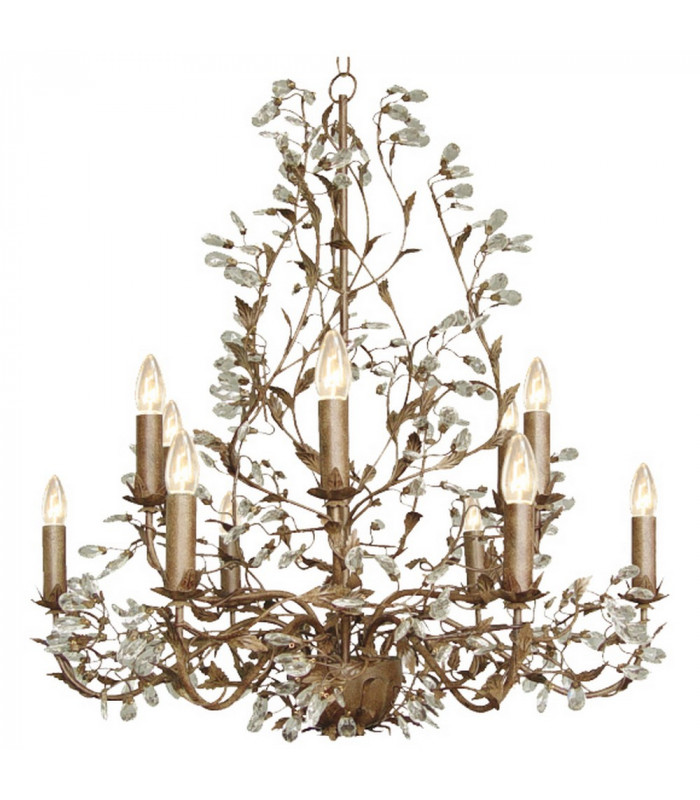 Michelan 12 Light Multi Arm Chandeliers Rust