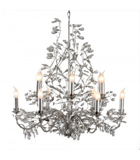 Michelan 12 Light Multi Arm Chandeliers Brushed Silver