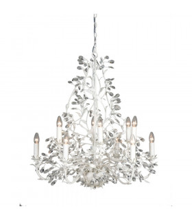 Michelan 12 Light Multi Arm Chandeliers White Frosted