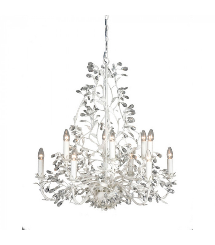 Michelan 12 Light Multi Arm Chandeliers White Frosted