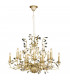 Michelan 12 Light Multi Arm Chandeliers Beige Gold