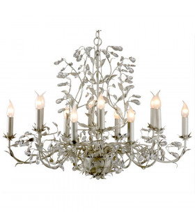 Michelan 12 Light Multi Arm Chandeliers Beige Gray