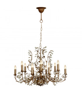 Michelan 12 Light Multi Arm Chandeliers Rust
