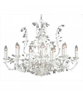 Michelan 12 Light Multi Arm Chandeliers White Frosted
