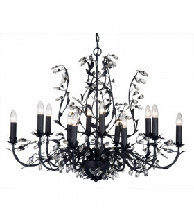 Michelan 12 Light Multi Arm Chandeliers Black