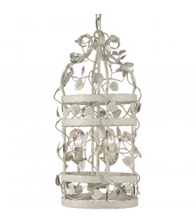 Michelan 3 Light Wire Frame Pendant Ceiling Light Beige Gray