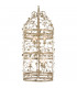 Michelan 6 Light Wire Frame Pendant Ceiling Light Beige Gold