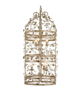 Michelan 6 Light Wire Frame Pendant Ceiling Light Cream