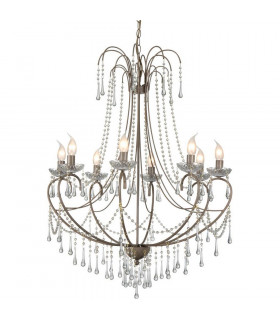Romance 8 Light Multi Arm Chandeliers Pale Taupe