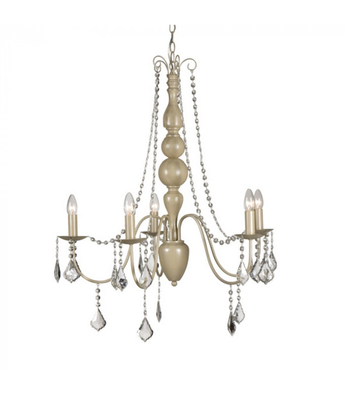 Bardini 5 Light Multi Arm Chandeliers Ivory