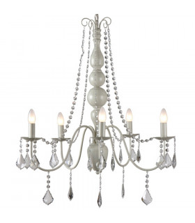 Bardini 5 Light Multi Arm Chandeliers Beige Gray