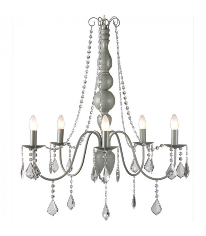 Bardini 5 Light Multi Arm Chandeliers Gray