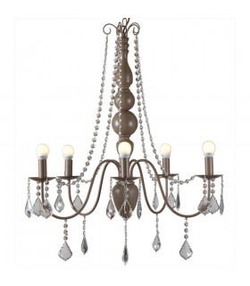 Bardini 5 Light Multi Arm Chandeliers Pale Taupe