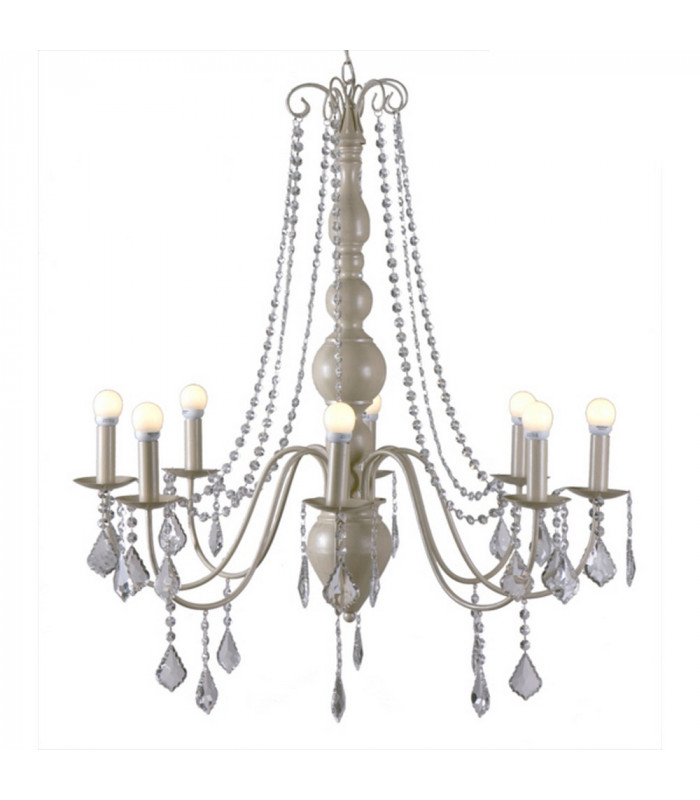 Bardini 8 Light Multi Arm Chandeliers Ivory