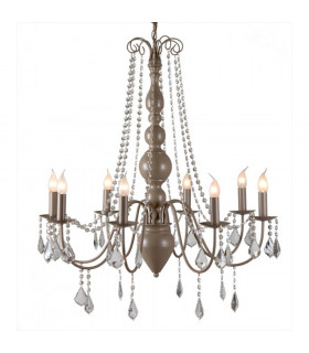 Bardini 8 Light Multi Arm Chandeliers Pale Taupe
