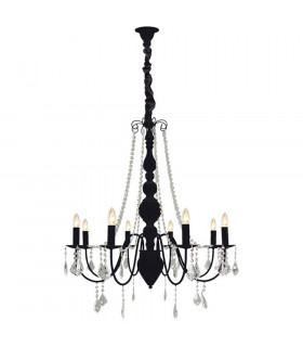 Bardini 8 Light Multi Arm Chandeliers Black