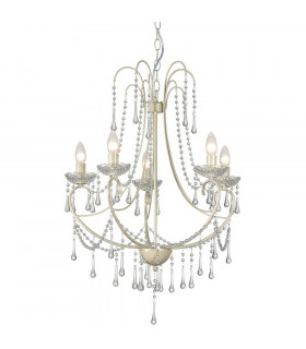 Romance 5 Light Multi Arm Chandeliers Ivory