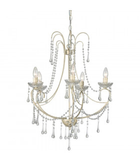 Romance 5 Light Multi Arm Chandeliers Cream