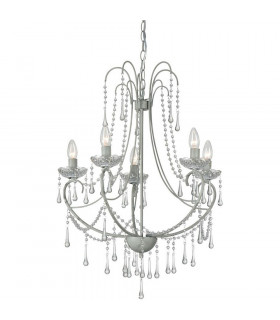 Romance 5 Light Multi Arm Chandeliers Gray