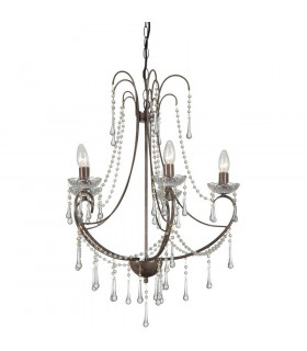 Romance 5 Light Multi Arm Chandeliers Rust
