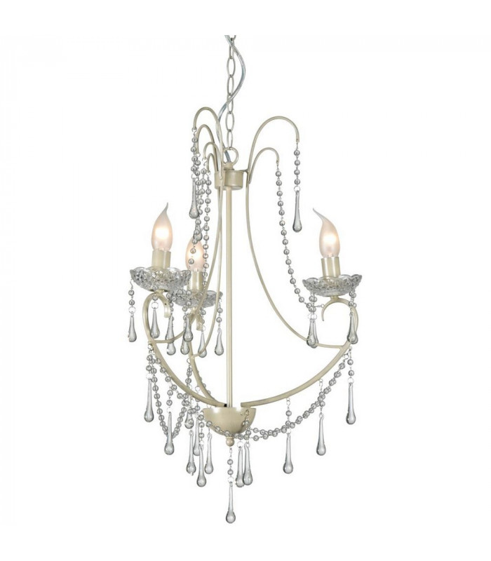 Romance 3 Light Multi Arm Chandeliers Ivory