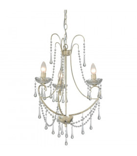 Romance 3 Light Multi Arm Chandeliers Cream