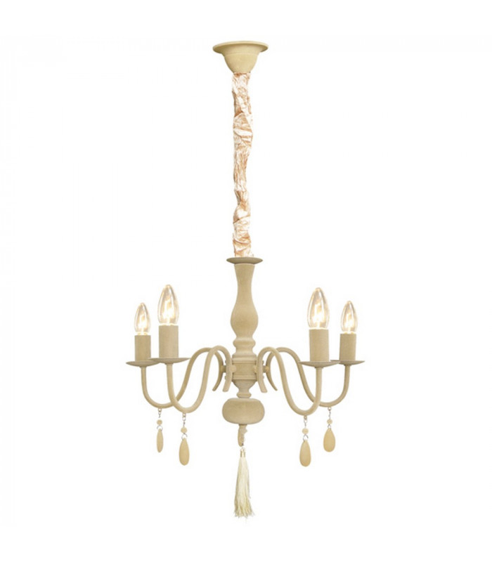 Magnifico 5 Light Multi Arm Chandeliers Beige