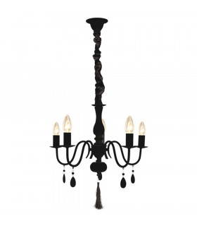Magnifico 5 Light Multi Arm Chandeliers Black