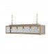 Zenia 5 Light Straight Bar Pendant Ceiling Light Beige Gold