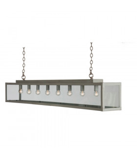 Zenia 8 Light Straight Bar Pendant Ceiling Light Gray