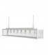 Zenia 8 Light Straight Bar Pendant Ceiling Light White Frosted