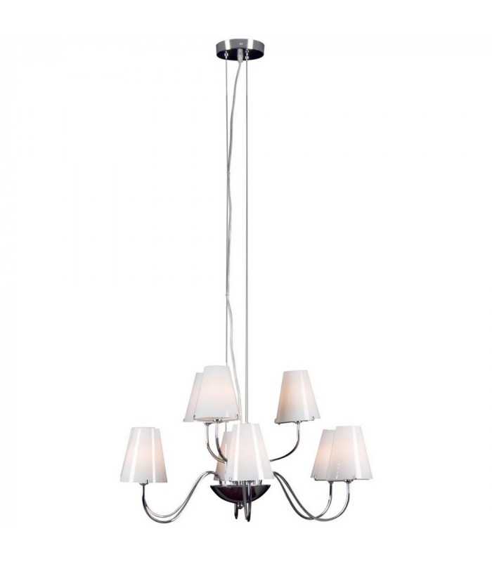 Cone 9 Light Multi Arm Pendant Ceiling Light Chrome