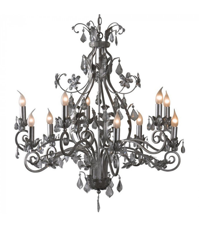 Rafael Multi Arm Chandeliers Brushed Silver